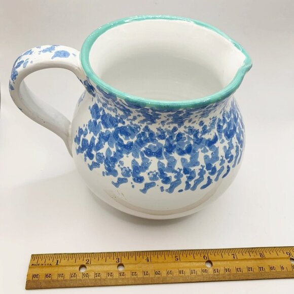 Vintage Italian Ceramic Hand-Painted Pottery Pitcher/Vase - Picture 7 of 9